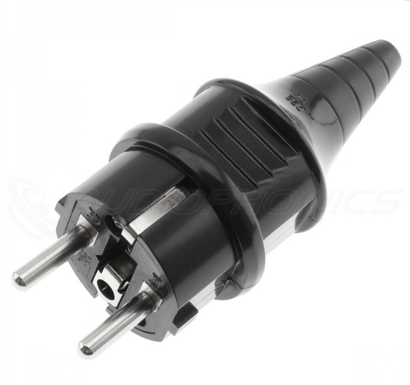 SCHUKO TYPE E/F POWER CONNECTOR 230V 16A Ø15MM