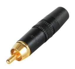 [AUD1594] REAN NEUTRIK NYS373 RCA PLUG 6mm BLACK