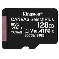 [MEM638] KINGSTON MICROSD 128GB CLASS10 CANVAS SELECT PLUS SDCS2 100 MB/s