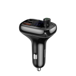 [ACCTFO2080] BASEUS TRANSMITER FM T SHAPED S-13 BLUETOOTH MP3 CAR CHARGER BLACK