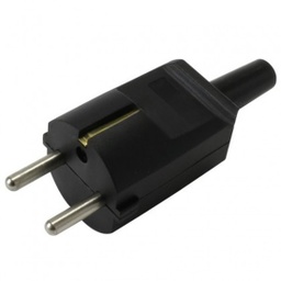 [AUD1853] SCHUKO TYPE E/F POWER CONNECTOR 250V 16A Ø8MM CRNI