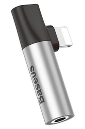 [ACCTFO963] BASEUS ADAPTER 8-PIN TO 3,5MM SILVER/BLACK