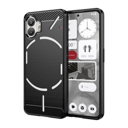 [ACC306] ZADNJA MASKA BRUSHED TEXTURE CARBON FIBER TPU ZA NOTHING PHONE 2 CRNA