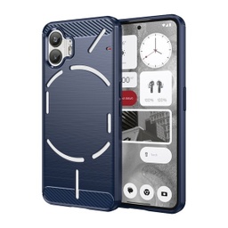 [ACC307] ZADNJA MASKA BRUSHED TEXTURE CARBON FIBER TPU ZA NOTHING PHONE 2 PLAVA