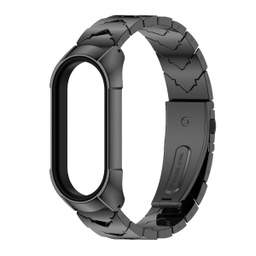 [ACC348] REMEN / NARUKVICA ZA XIAOMI MI BAND 7 / 7 NFC NEHRĐAJUĆI ČELIK STYLE TF2 V TYPE CRNA