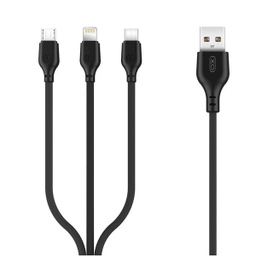 [ACCTFO2285] XO KABEL NB103 3U1 USB - LIGHTNING + USB-C + MICROUSB 1,0M  2,1A