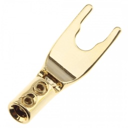 [AUD2059] 24K GOLD-PLATED PURE COPPER SPADE Ø4MM (UNIT)