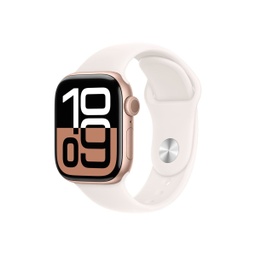 [SWT1041] APPLE WATCH SERIES 10 GPS 42MM ROSE GOLD ALUMINIUM CASE WITH SPORT BAND S/M LIGHT BLUSH