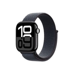 [SWT1045] APPLE WATCH SERIES 10 GPS 46MM JET BLACK ALUMINIUM CASE WITH SPORT LOOP BLACK