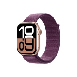 [SWT1046] APPLE WATCH SERIES 10 GPS 46MM ROSE GOLD ALUMINIUM CASE WITH SPORT LOOP PLUM