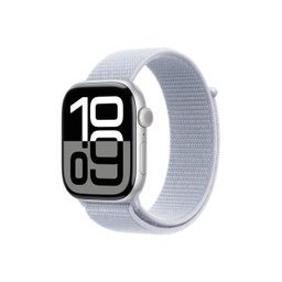 [SWT1049] APPLE WATCH SERIES 10 GPS 46MM SILVER ALUMINIUM CASE WITH SPORT LOOP BLUE CLOUD
