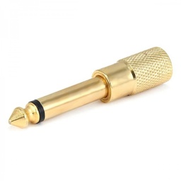 [AUD2069] ADAPTER MALE MONO JACK 6.35MM TO FEMALE STEREO JACK 3.5MM GOLD PLATED