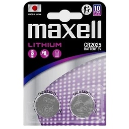 [MAX1215] MAXELL DUGMASTA BATERIJA CR2025 LITIJ-ION BLISTER, 2 KOM