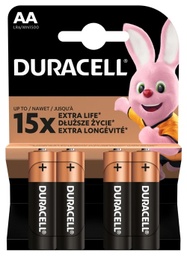 [BATDUR192] DURACELL DURALOCK BASIC C&amp;B, 4 x LR6 (AA) BLISTER