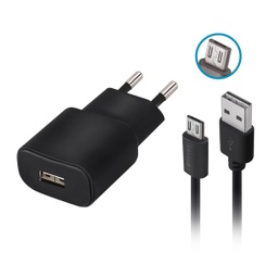 [ACCTFO2392] FOREVER TC-01 PUNJAČ 1x USB 2A CRNI + MICROUSB KABEL