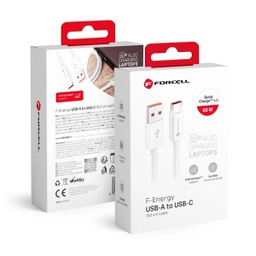 [ACCPT2960] FORCELL F-ENERGY C336 KABEL USB A NA TIP C QC4.0 3A 60W 1 M BIJELI