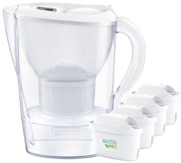 [KUC943] BRITA MARELLA 3.5L XL FILTER VRČ BIJELI + 4  MAXTRA PRO PURE PERFORMANCE PATRONE