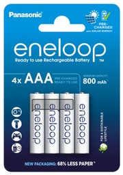 [BATPAN164] 4 X PANASONIC ENELOOP R03 AAA 800MAH PUNJIVE BATERIJE BK-4MCDE/2BE (BLISTER)