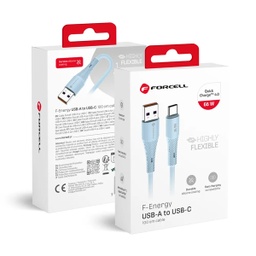 [ACCPT2998] FORCELL F-ENERGY C342 KABEL USB A NA TIP C QC4.0 3A 66W 1 M PLAVI