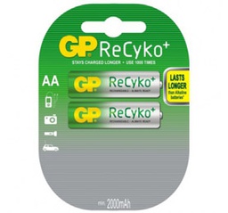 [BATGP105] GP PUNJIVE BATERIJE Recyko+ 2 x R06, 2000 mAh (NAPUNJENE) Ni-Mh; AA