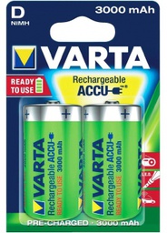 [BATVAR112] VARTA PUNJIVE BATERIJE 2 x R20 3000 mAh (NAPUNJENE) Ni-Mh