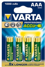 [BATVAR124] VARTA PUNJIVE BATERIJE Ni-Mh 4 x R03 PRO, 1000 mAh