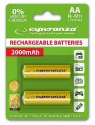 [ESPBAT106] ESPERANZA PUNJIVE BATERIJE EZA103Y AA 2 x 2000 mAh Ni-Mh YELLOW