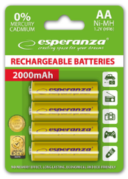 [ESPBAT108] ESPERANZA PUNJIVE BATERIJE Ni-Mh EZA104Y  4 x R06 2000 mAh
