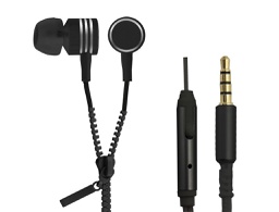 [ESPHP459] ESPERANZA SLUŠALICE ZIPPER WITH MICROPHONE BLACK