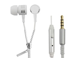 [ESPHP466] ESPERANZA STEREO EAPRHONES WITH MICROPHONE ZIPPER WHITE