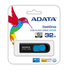 [MEM273] ADATA DASHDRIVE UV128 32GB USB3.2 Black-Blue 40MB / 25MB