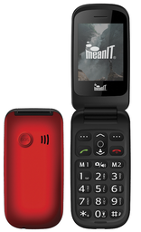 [SMA3518] MEANIT SENIOR FLIP 1 PREKLOPNI TELEFON NA TIPKE CRVENI