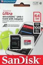 [MEM731] SANDISK ULTRA microSDXC 64GB 120MB/s A1 + ADAPTER SD