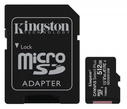 [MEM736] KINGSTON MICROSD 512GB CLASS10 CANVAS SELECT PLUS 100 MB/s