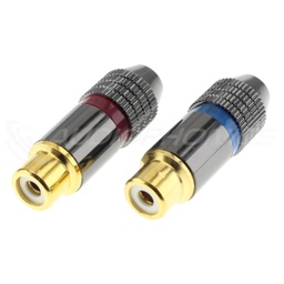 [AUD1264] WM AUDIO CS-320 FEMALE RCA CONNECTORS GOLD PLATED 6MM (PAR)