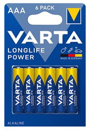[BATVAR151] VARTA LONGLIFE POWER ALKALNA BATERIJA 6 X LR03 (AAA) 1,5 V MIGNON BLISTER