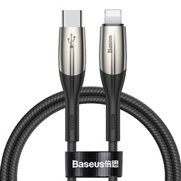 [ACCTFO1098] BASEUS CABLE HORIZONTAL (TYPE-C TO 8-PIN | 1 M) BLACK