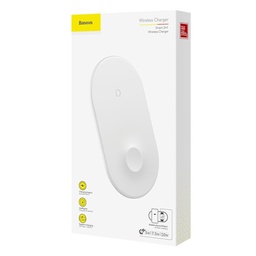 [ACCTFO1152] BASEUS WIRELESS CHARGER SMART 2in1 WHITE