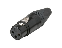 [AUD1320] NEUTRIK NC3FXX-B Gold Plated 3 Way Female XLR Connector O8mm (Unit)