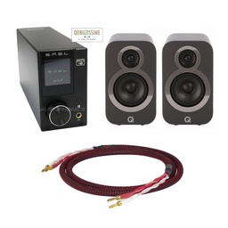 [AUD1460] SMSL AD18 V3 FDA / Q ACOUSTICS 3010I SPEAKERS / SPEAKER CABLES OFC 24K 3M PACK