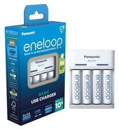 [PANKPR105] PANASONIC PUNJAČ ZA BATERIJE BQ-CC61 ENELOOP USB CHARGER AA + 4X R6 2000 PUNJIVE BATERIJE