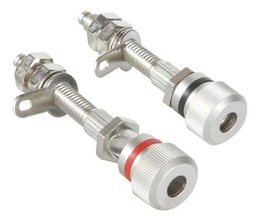 [AUD1550] DAYTON AUDIO BUKSNA, TERMINAL KONEKTOR ZA ZVUČNIKE, BANANA UTIČNICA  BPA-38SN HD BINDING POST PAIR SILVER